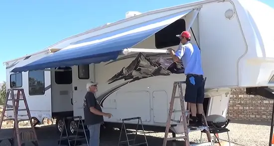 Motorhome awning accessories