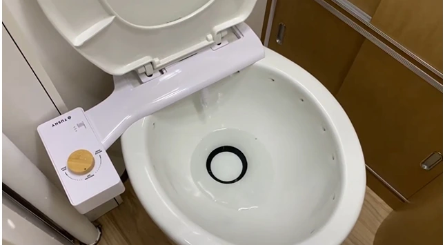Bidet toilet seat for RV bathroom