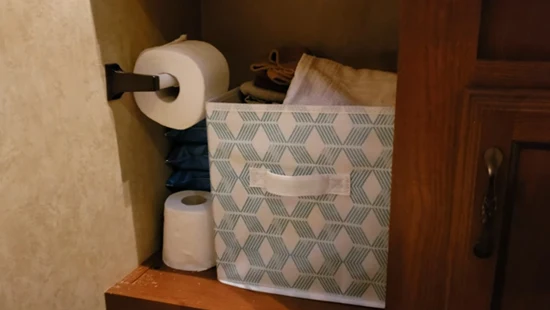 Camper toilet paper holder