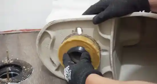 Toilet base broken on RV's water valve
