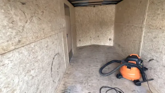 Preparation for Painting the Floor of an Enclosed Trailer