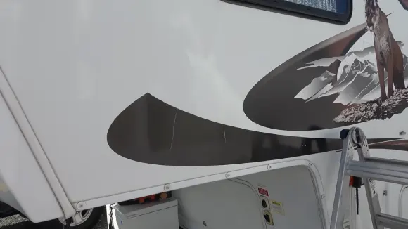 What to do about peeling decals on RV