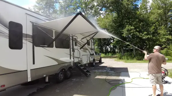 Steps on How to Pressure Wash RV Awning