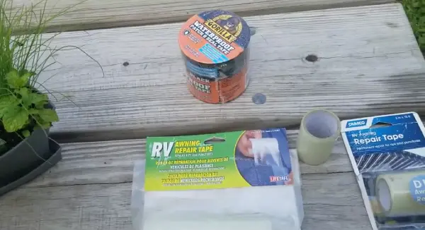 Will Gorilla tape stop a water leak in the RV awning