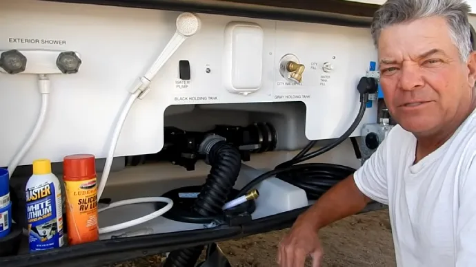 how to lubricate rv holding tank valves and cables