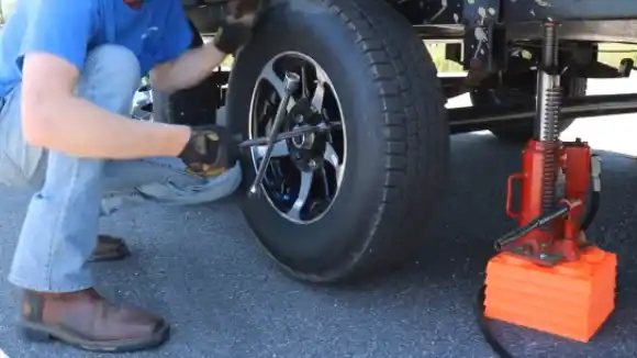 Replacing the Blown Tire