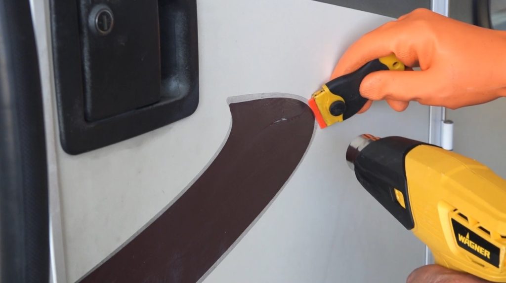 how to remove decals from rv
