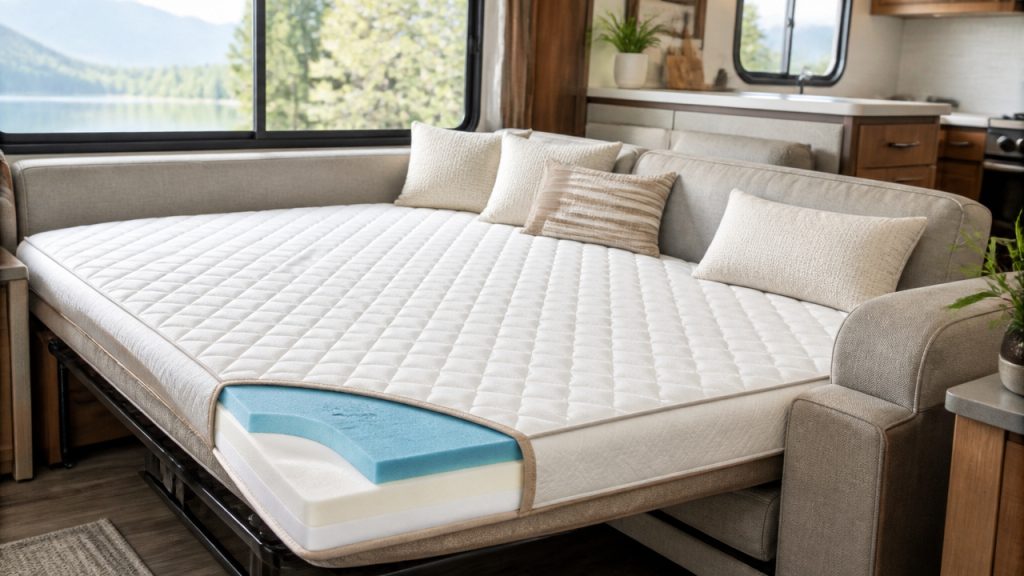 best topper for rv sofa bed