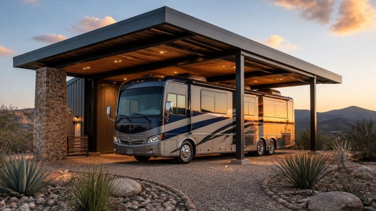 covered rv parking shelter