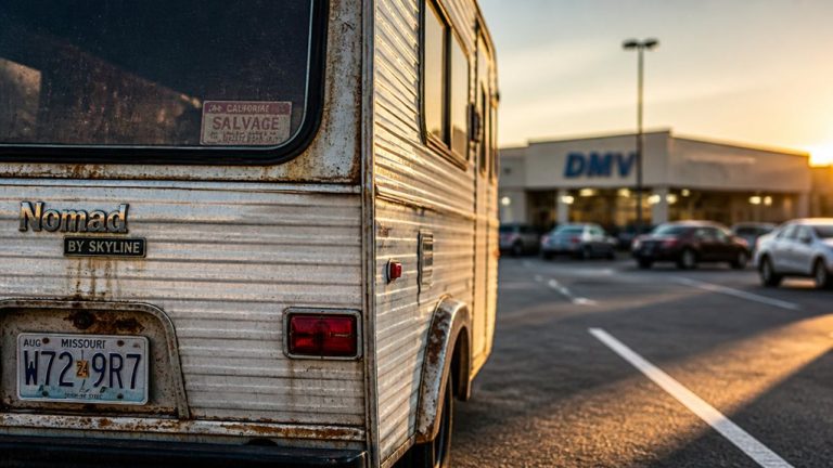 registering camper with salvage title